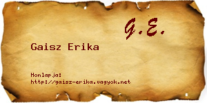 Gaisz Erika névjegykártya
